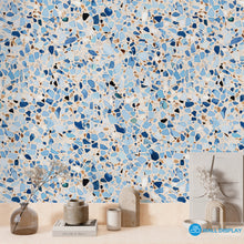 Load image into Gallery viewer, Azure Terrazzo Pattern Wallpaper Pattern Wallpaper in dubai, Abu Dhabi and all UAE