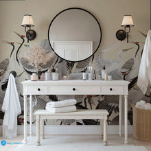 Load image into Gallery viewer, Crane Dance Wall Mural in Dubai, Abu dhabi and All UAE