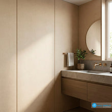 Load image into Gallery viewer, Deco Linen Beige Textured Wallpaper with premium linen-look texture for modern interiors