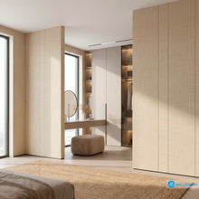 Load image into Gallery viewer, Deco Linen Beige Textured Wallpaper with premium linen-look texture for modern interiors