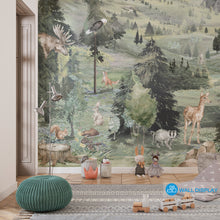 Load image into Gallery viewer, Forest Friends II Mural Kids Wallpaper in Dubai, Abu dhabi and All UAE