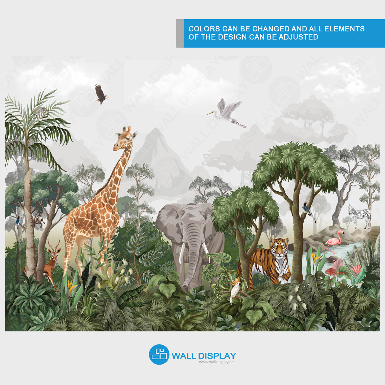 Jungle IV Kids Wallpaper in dubai, Abu Dhabi and all UAE