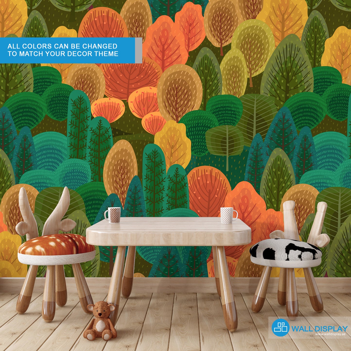 Pastel Forest Kids Wallpaper in dubai, Abu Dhabi and all UAE