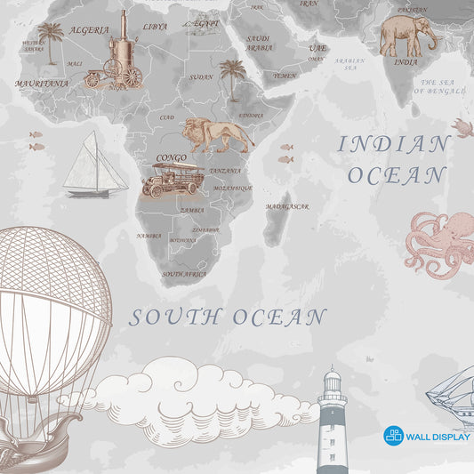 World Map Kids Wallpaper in Dubai, Abu dhabi and All UAE