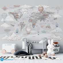 Load image into Gallery viewer, World Map Kids Wallpaper in Dubai, Abu dhabi and All UAE