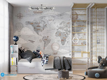 Load image into Gallery viewer, World Map Kids Wallpaper in Dubai, Abu dhabi and All UAE