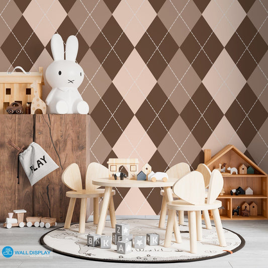 Argyle Pattern Wallpaper walldisplay wallpaper-dubai