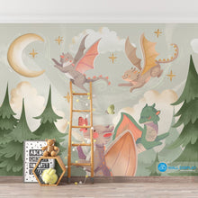 Load image into Gallery viewer, Dragons World - Kids Wallpaper walldisplay wallpaper-dubai