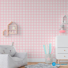 Load image into Gallery viewer, Gingham Pattern - Kids Wallpaper walldisplay wallpaper-dubai