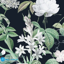 Load image into Gallery viewer, Midnight Scent - Floral Wallpaper walldisplay wallpaper-dubai