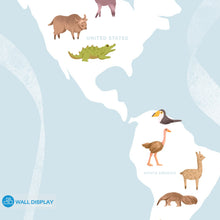 Load image into Gallery viewer, Minimalist World Map - Kids Wallpaper