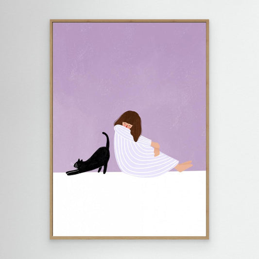 Girl and Cat by Bea Müller