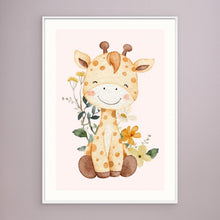 Load image into Gallery viewer, Happy Baby Giraffe Blooms by Saskia Michele