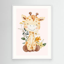 Load image into Gallery viewer, Happy Baby Giraffe Blooms by Saskia Michele