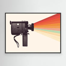 Load image into Gallery viewer, Movie Camera Rainbow by Florent Bodart