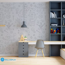 Load image into Gallery viewer, Robots Pattern Wallpaper for Kids in dubai, Abu Dhabi and all UAE