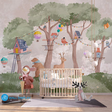 Load image into Gallery viewer, Treehouse Tales - Kids Wallpaper walldisplay wallpaper-dubai