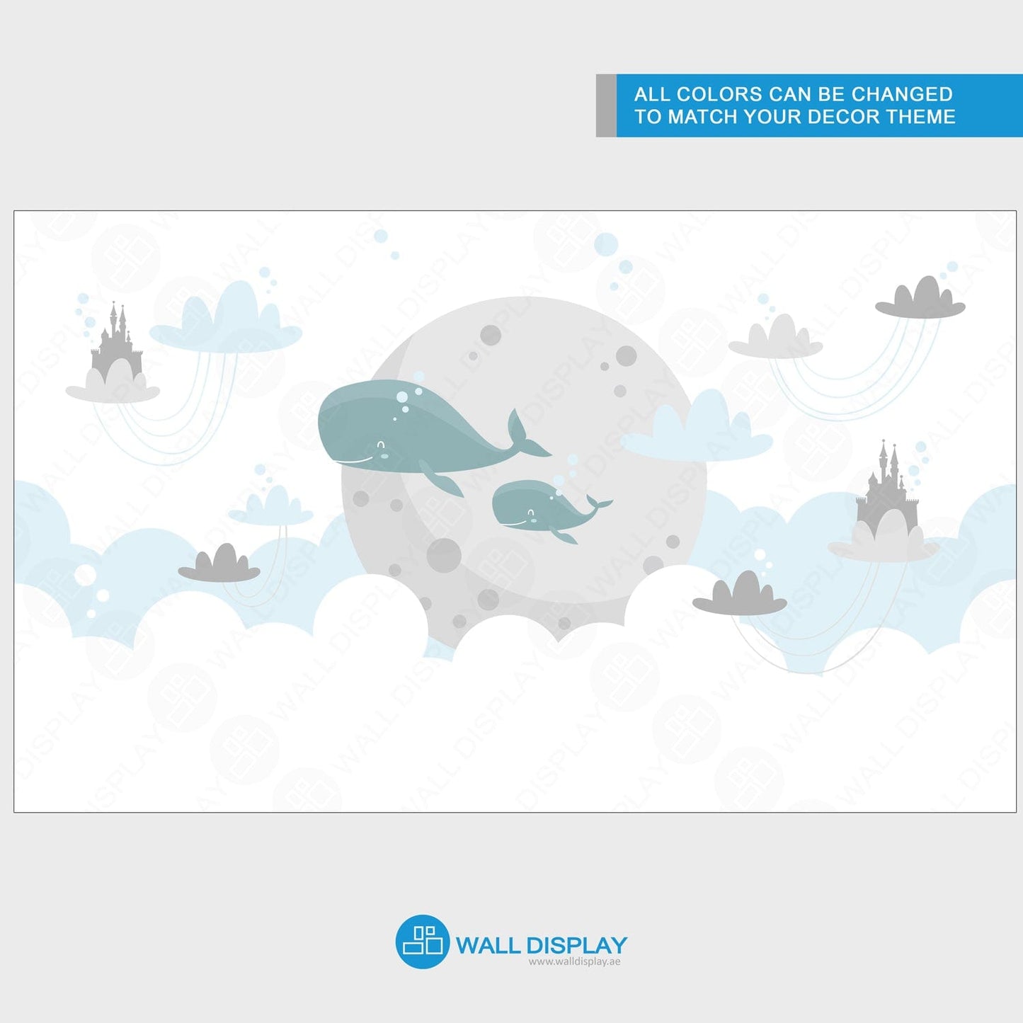 Whales Whispers - Kids Wallpaper walldisplay wallpaper-dubai