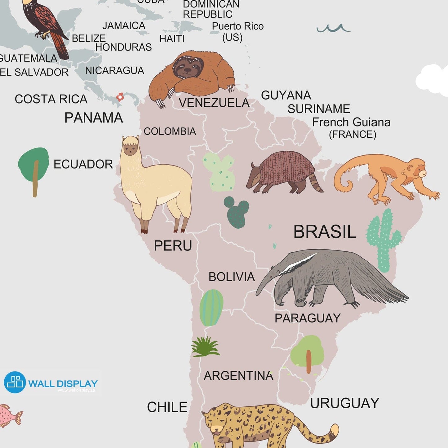 World Explorer Map - Kids Wallpaper walldisplay wallpaper-dubai