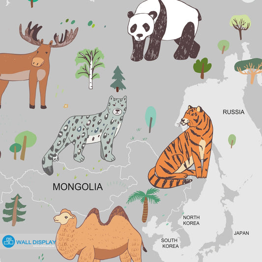 World Explorer Map - Kids Wallpaper walldisplay wallpaper-dubai