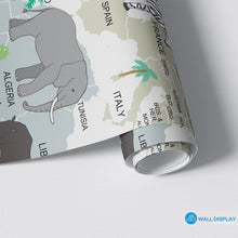 Load image into Gallery viewer, World Explorer Map - Kids Wallpaper walldisplay wallpaper-dubai