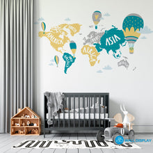 Load image into Gallery viewer, World Map III - Kids Wallpaper walldisplay wallpaper-dubai
