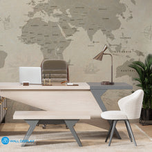 Load image into Gallery viewer, Vintage World Map wall mural in Dubai, Abu Dhabi and all UAE