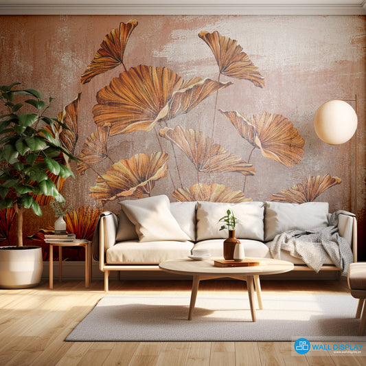 Gilded Leaves Wall Mural in Dubai, Abu dhabi and All UAE