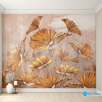 Gilded Leaves Wall Mural in Dubai, Abu dhabi and All UAE