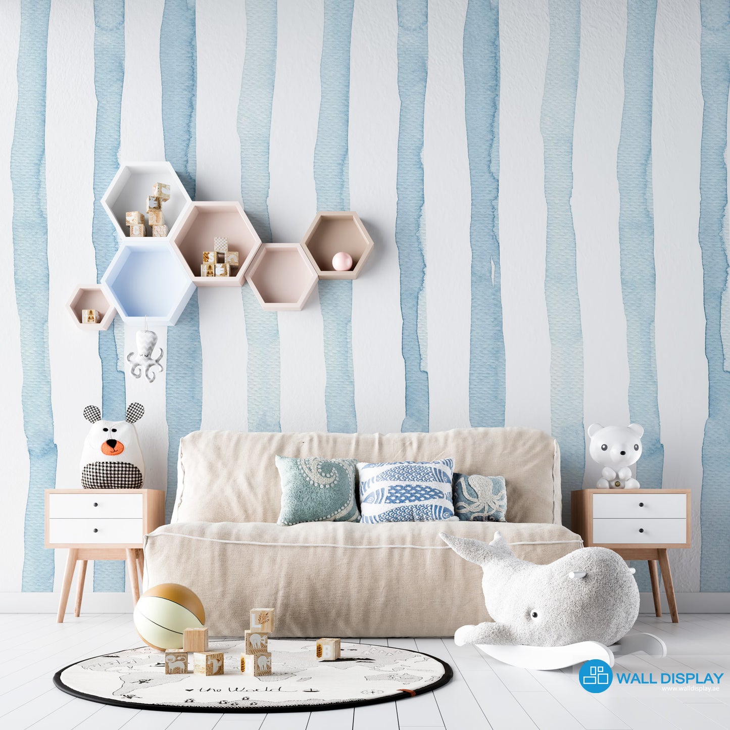 Inky Stripe Kids Wallpaper