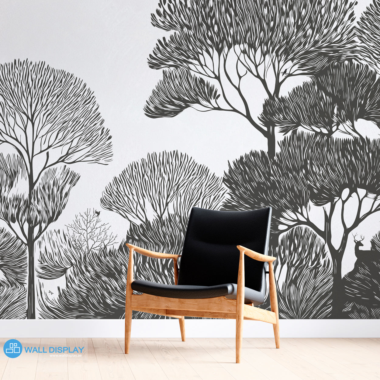 Monochrome Groves Wall Mural in Dubai, Abu Dhabi and all UAE
