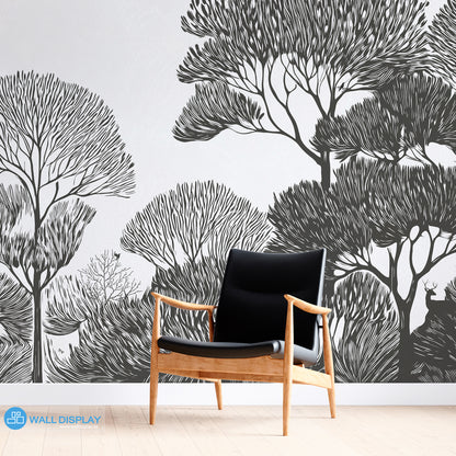 Monochrome Groves Wall Mural in Dubai, Abu Dhabi and all UAE