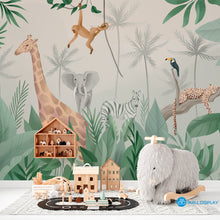 Load image into Gallery viewer, Jungle Adventure Kids Wallpaper
