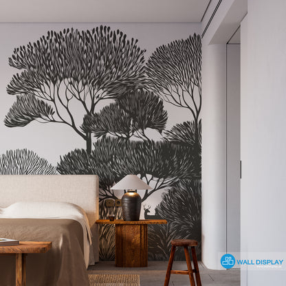 Monochrome Groves Wall Mural in Dubai, Abu Dhabi and all UAE
