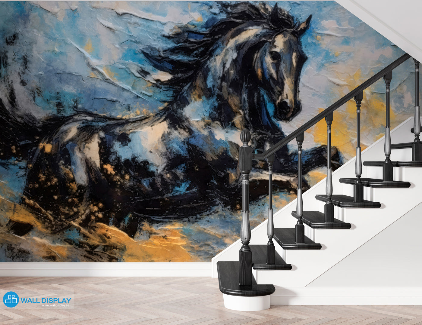Stallion Hand Painted Wall Mural in Dubai, Abu dhabi and All UAE
