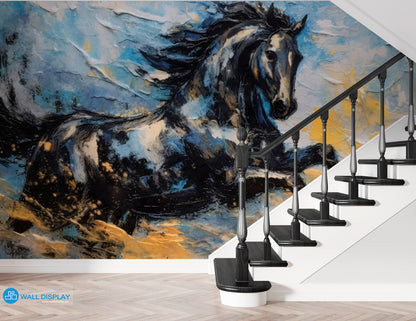 Stallion Hand Painted Wall Mural in Dubai, Abu dhabi and All UAE
