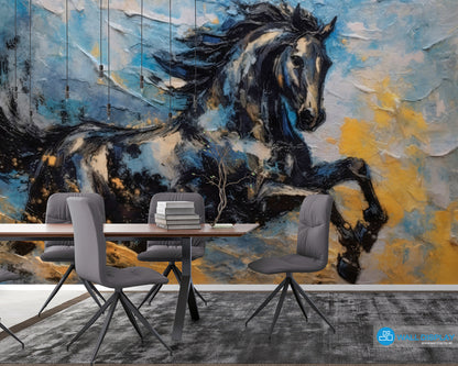 Stallion Hand Painted Wall Mural in Dubai, Abu dhabi and All UAE
