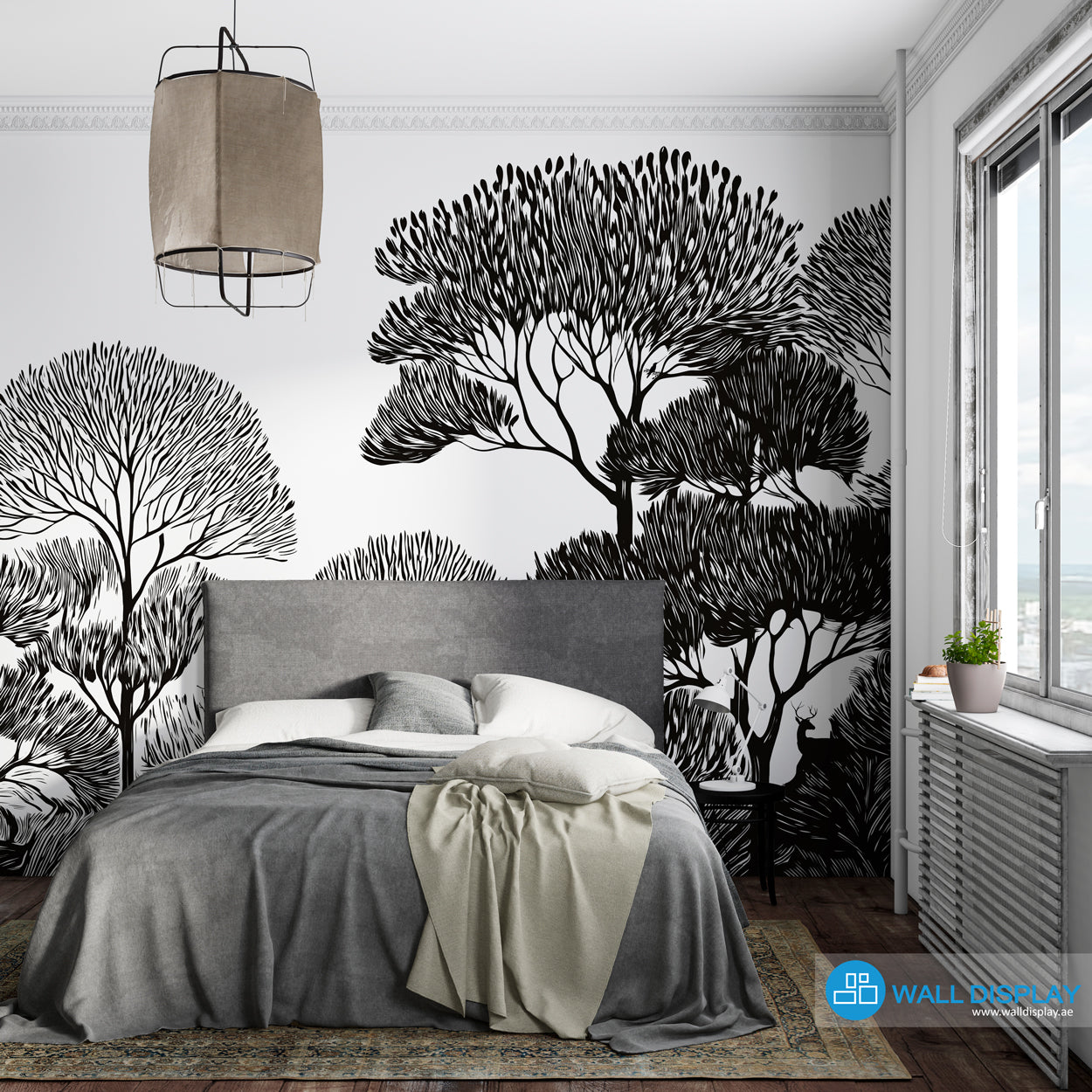 Monochrome Groves Wall Mural in Dubai, Abu Dhabi and all UAE