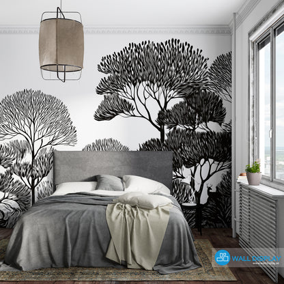 Monochrome Groves Wall Mural in Dubai, Abu Dhabi and all UAE