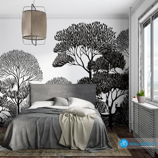 Monochrome Groves Wall Mural in Dubai, Abu Dhabi and all UAE
