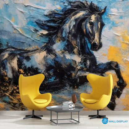 Stallion Hand Painted Wall Mural in Dubai, Abu dhabi and All UAE