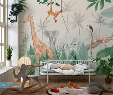 Load image into Gallery viewer, Jungle Adventure Kids Wallpaper

