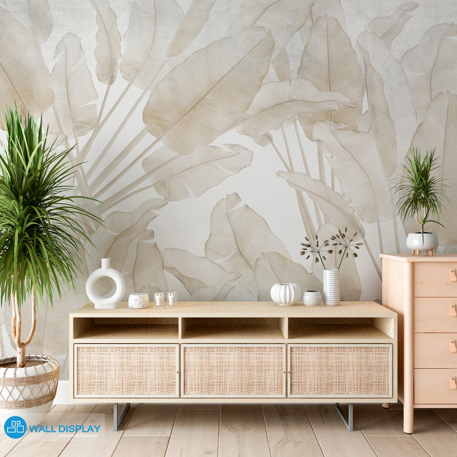 Muted Fronds Wall Mural in Dubai, Abu Dhabi and all UAE