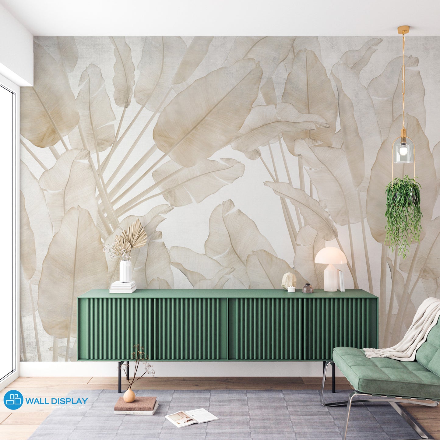Muted Fronds Wall Mural in Dubai, Abu Dhabi and all UAE