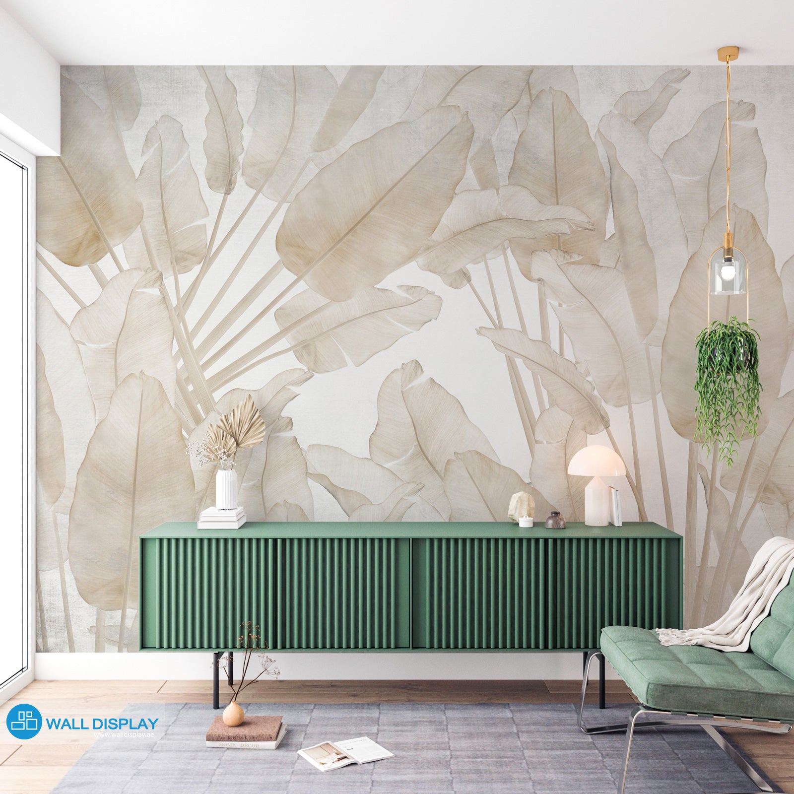 Muted Fronds Wall Mural in Dubai, Abu Dhabi and all UAE