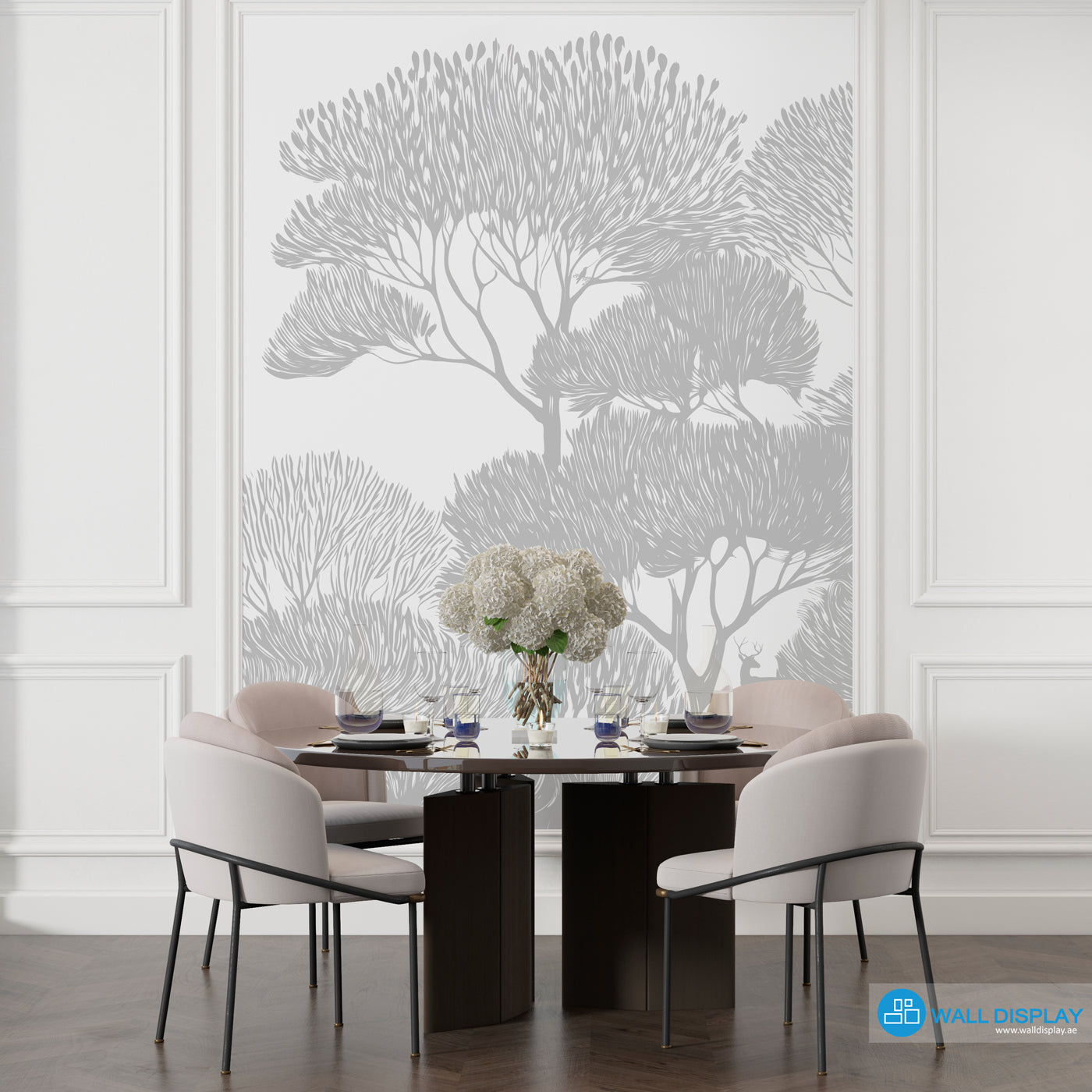 Monochrome Groves Wall Mural in Dubai, Abu Dhabi and all UAE