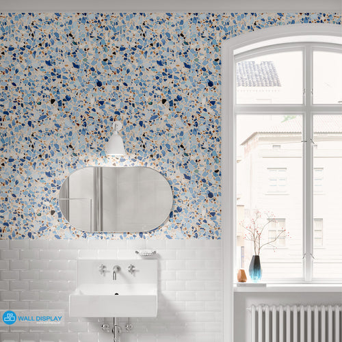 Azure Terrazzo Pattern Wallpaper Pattern Wallpaper in dubai, Abu Dhabi and all UAE