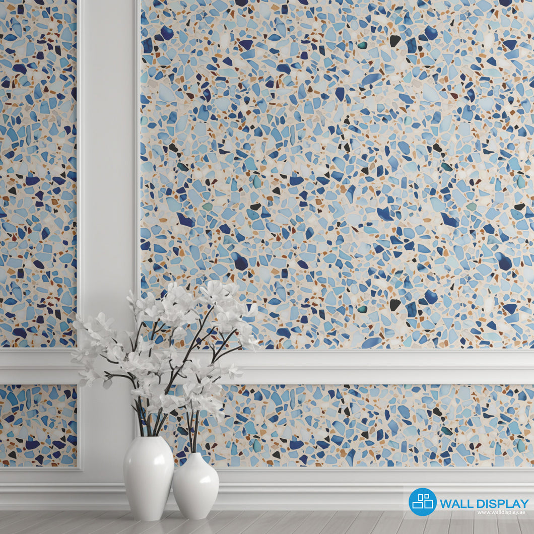 Azure Terrazzo Pattern Wallpaper Pattern Wallpaper in dubai, Abu Dhabi and all UAE
