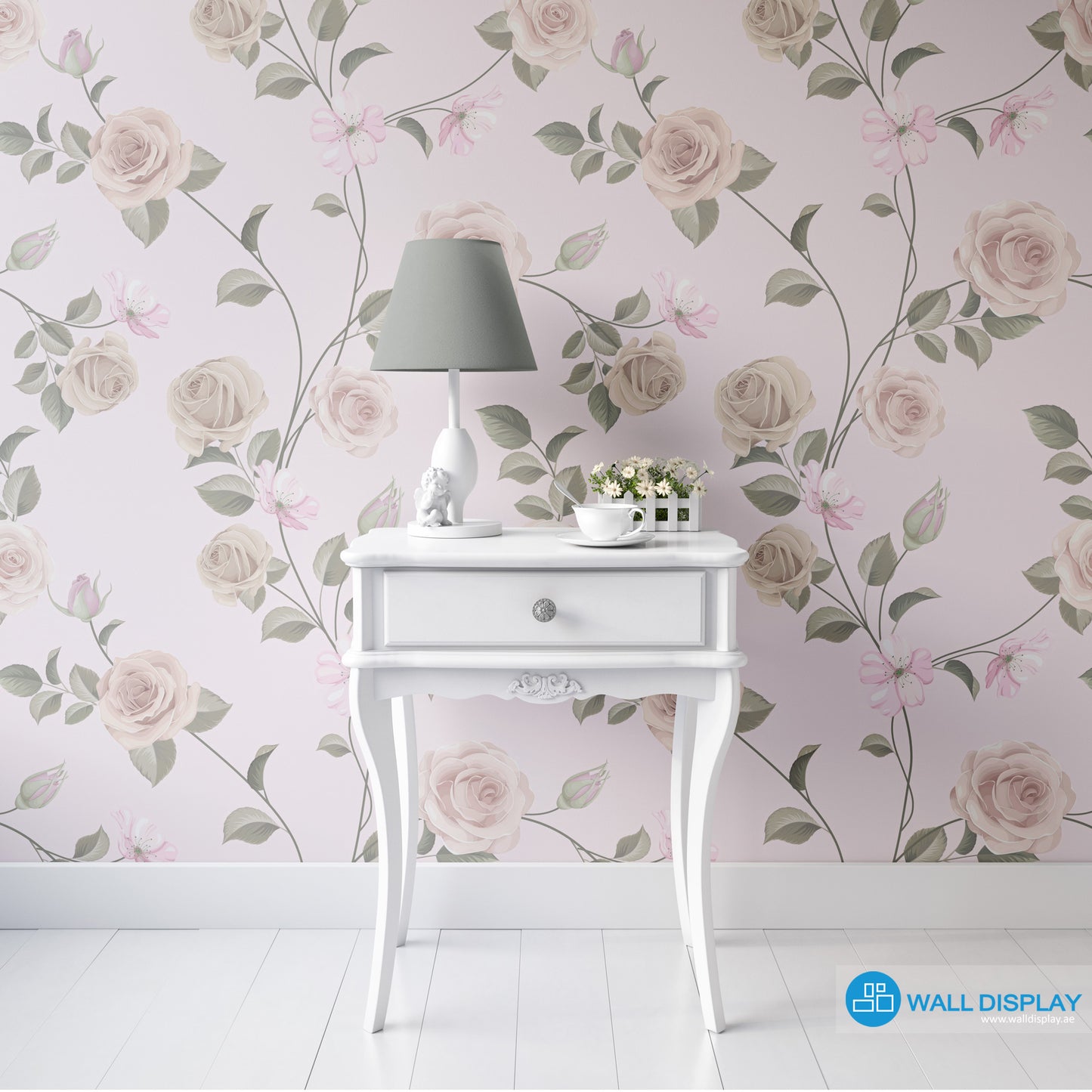 Blush Roses Floral Wallpaper in Dubai, Abu dhabi and All UAE