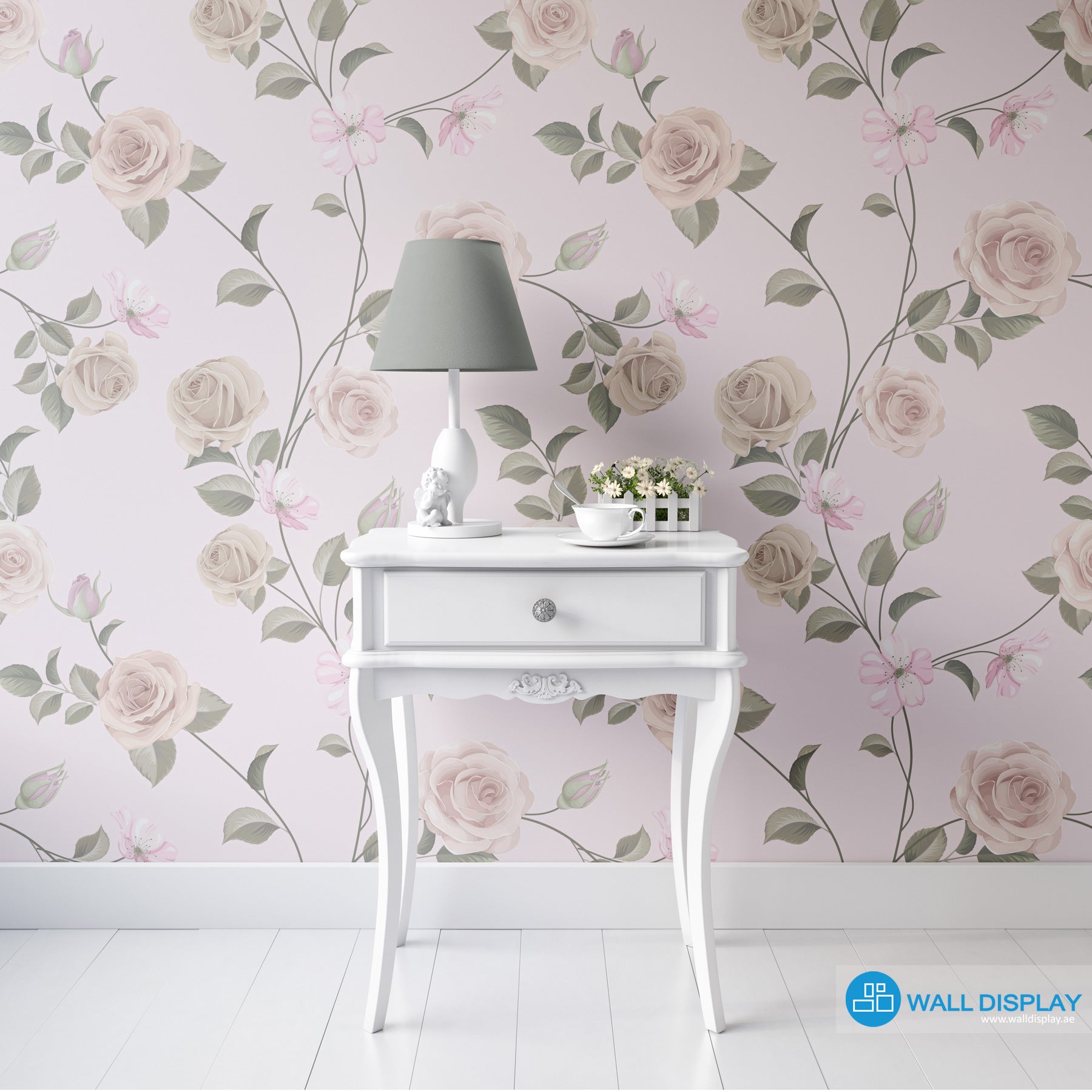 Blush Roses Floral Wallpaper in Dubai, Abu dhabi and All UAE